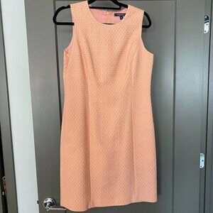 Brooks Brothers Jacquard Sleeveless Sheath Dress